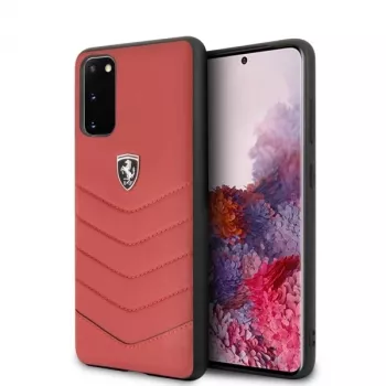 Ferrari custodia rigida FEHQUHCS62RE Heritage per Samsung Galaxy S20, rosso