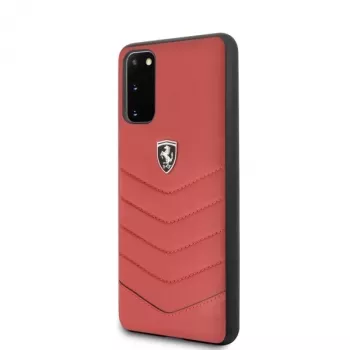 Ferrari custodia rigida FEHQUHCS62RE Heritage per Samsung Galaxy S20, rosso