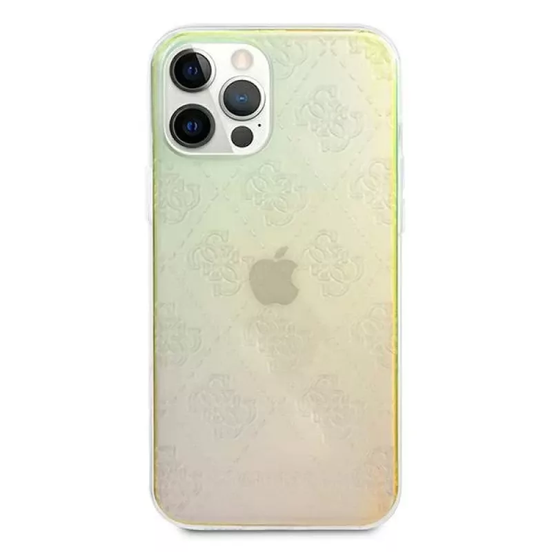 Guess GUHCP12M3D4GIRBL custodia rigida Iridescent Opal per Apple iPhone 12 / iPhone 12 Pro 6,1 pollici - 4G 3D Pattern Collection