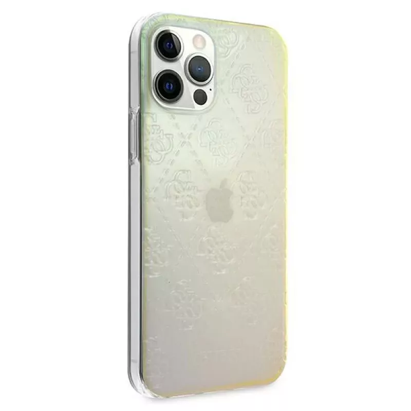 Guess GUHCP12M3D4GIRBL custodia rigida Iridescent Opal per Apple iPhone 12 / iPhone 12 Pro 6,1 pollici - 4G 3D Pattern Collection