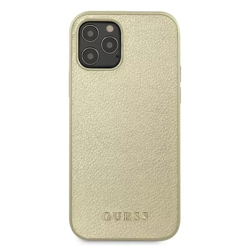 Guess GUHCP12LIGLGO custodia rigida per iPhone 12 Pro Max 6,7 pollici oro Iridescent