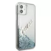 Guess Glitter Vintage Script custodia rigida per Apple iPhone 12 mini - blu
