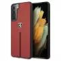 Ferrari FEOSIHCS21MRE custodia rigida per S21+ G996 rossa Off Track Leather Nylon Stripe per Samsung Galaxy S21+