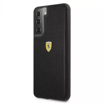 Ferrari FESPEHCS21MBK custodia rigida per S21+ G996 nera On Track Perforated
