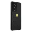 Ferrari FESPEHCS21LBK custodia rigida per S21 Ultra G996 nera On Track Perforated