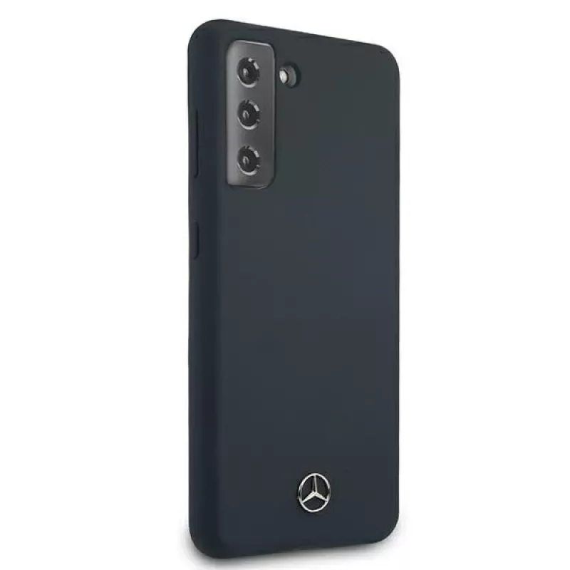 Mercedes-Benz Silicone Line custodia rigida per Samsung Galaxy S21 - blu