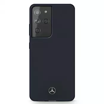 Mercedes-Benz Silicone Line custodia rigida per Samsung Galaxy S21 Ultra (SM-G998) - blu