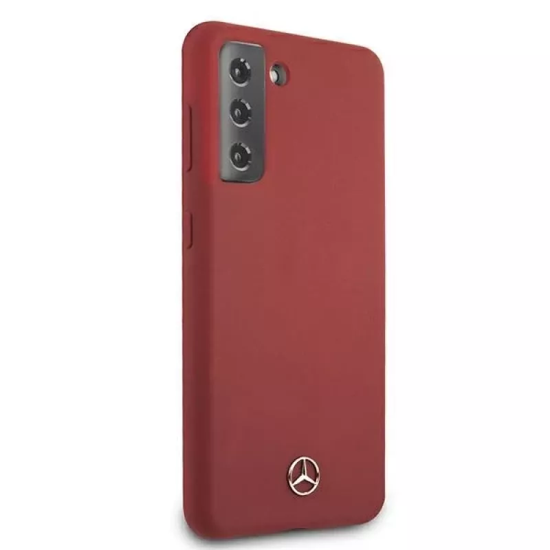 Mercedes-Benz Silicone Line custodia rigida per Samsung Galaxy S21 (SM-G991) - rossa