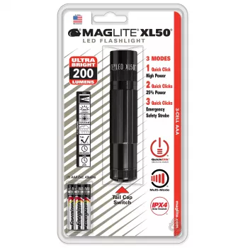 MAGLITE XL50 torcia LED 200 lumen nera
