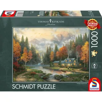 Schmidt Thomas Kinkade Studios Autumn Evening at the Lake Puzzle 1000 pezzi