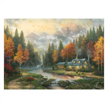 Schmidt Thomas Kinkade Studios Autumn Evening at the Lake Puzzle 1000 pezzi
