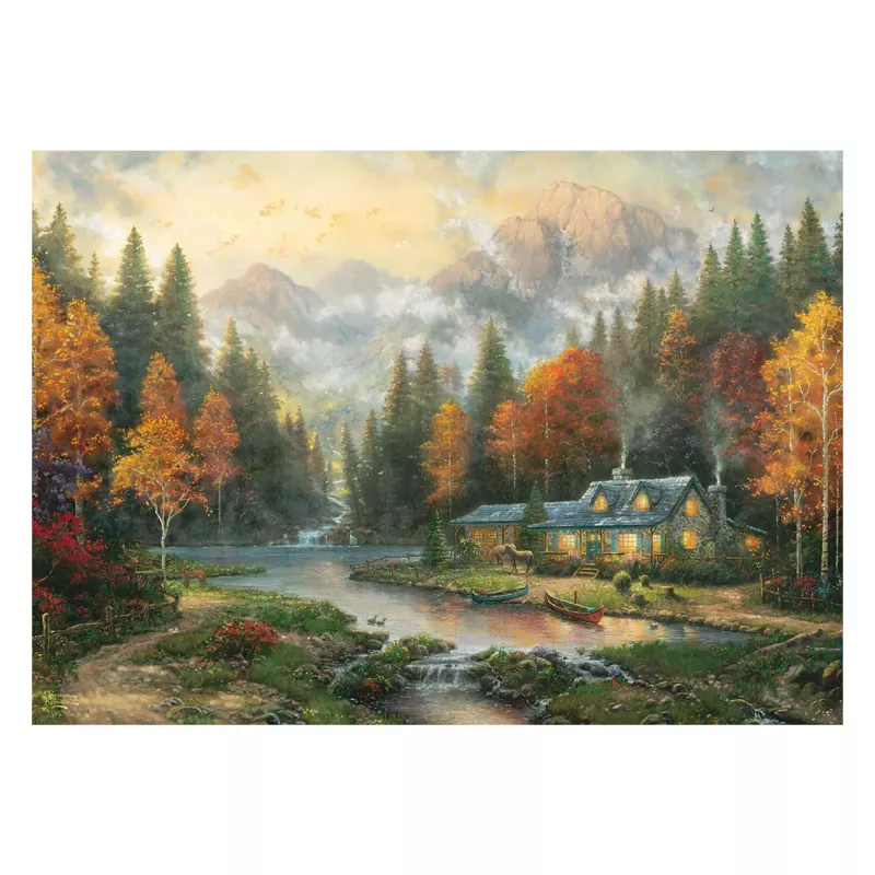 Schmidt Thomas Kinkade Studios Autumn Evening at the Lake Puzzle 1000 pezzi