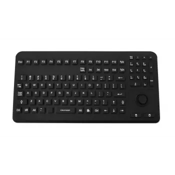 GETT InduKey InduProof Advanced TKG-104-MB-IP68-VESA-BLACK Tastiera industriale, 104 tasti, IP68, montaggio VESA, USB, nero
