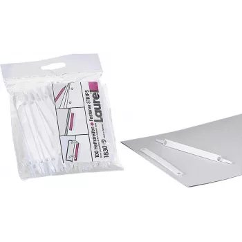 LAUREL Easy Clip Strisce fermacarte bianche corte 100 pezzi