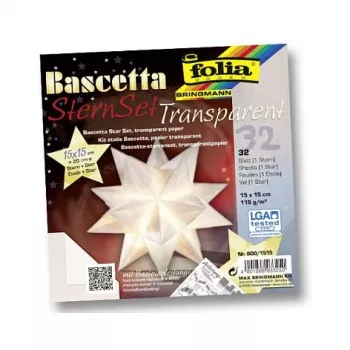 Folia Set carta origami Bascetta Stern Midi 32 fogli 15x15 cm
