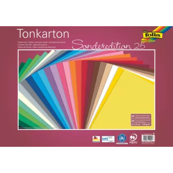 Folia Cartoncino fotografico Special Edition 25 colori assortiti 220 g/m² 50 fogli A4