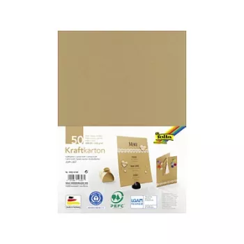 Folia Cartoncino kraft marrone 230 g/m² 50 fogli - A4