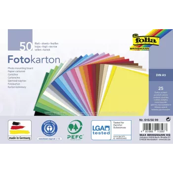 Folia Cartoncino fotografico colori assortiti 300 g/m² 50 fogli A4