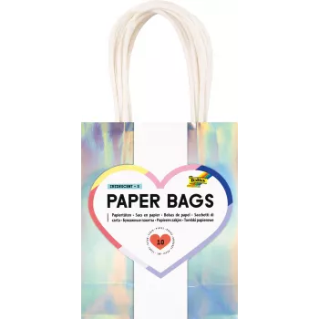 Folia Sacchetti regalo in carta iridescente piccoli lucidi confezione da 10
