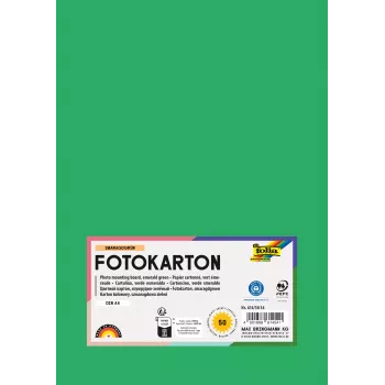 Folia 614/50 54 - verde - tinta unita - A4 (210 x 297 mm) - 300 g/m² - 50 fogli - Germania