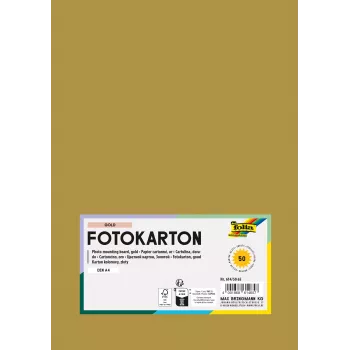 Folia 614/50 65 - oro - tinta unita - A4 (210 x 297 mm) - 300 g/m² - opaca - 50 fogli