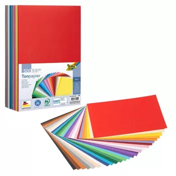 Folia carta per lavoretti colori misti 130 g/m² 500 fogli - A4