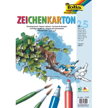 Folia cartoncino da disegno bianco 120 g/m² 25 fogli DIN A4