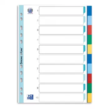 Oxford indice DIN A4 formato intero colori assortiti 10 pezzi