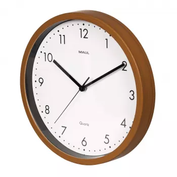 MAUL 9051476 orologio da parete al quarzo 30 cm x 5 cm legno (scuro) bianco