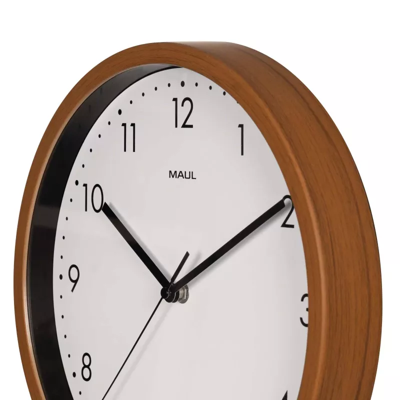MAUL 9051476 orologio da parete al quarzo 30 cm x 5 cm legno (scuro) bianco