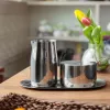 ALFI Set latte e zucchero argento