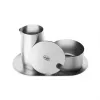ALFI Set latte e zucchero argento