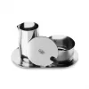 ALFI Set latte e zucchero argento