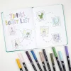Tombow ABT-6P-4 set Dual Brush Pen - 6 penne - punta fine e punta pennello - multicolore - tondo