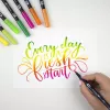 Tombow ABT-6P-4 set Dual Brush Pen - 6 penne - punta fine e punta pennello - multicolore - tondo