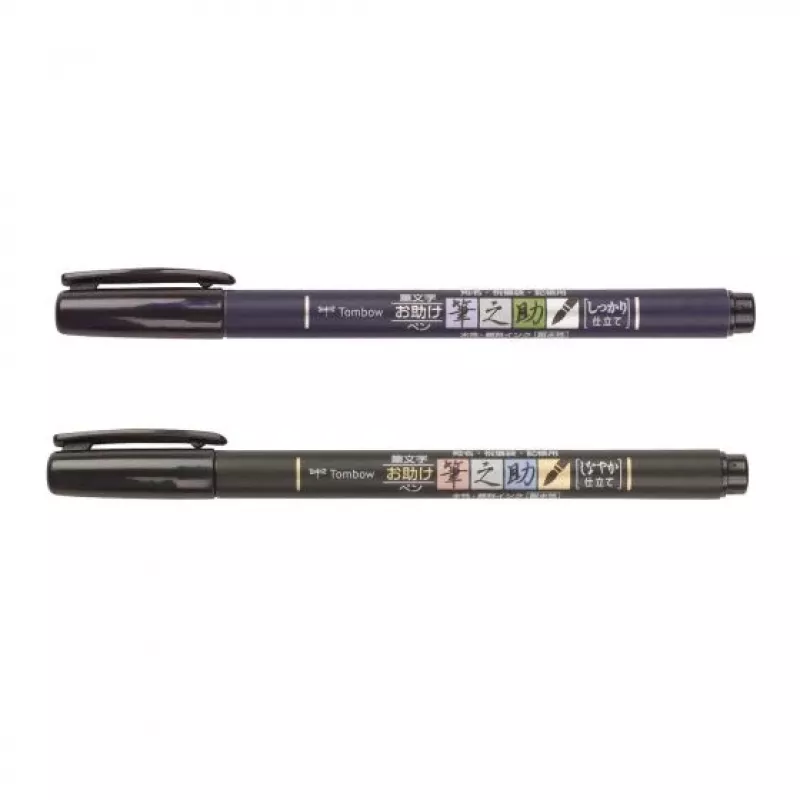 Tombow WS-BHS-2P set Dual Brush Pen - nero - 2 pezzi - confezione blister