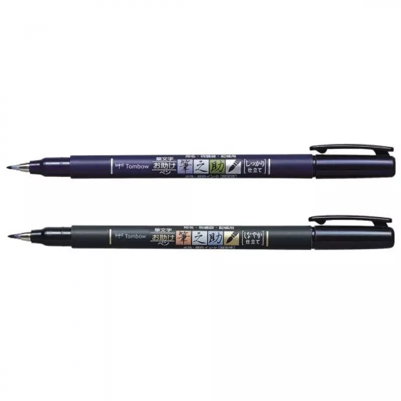 Tombow WS-BHS-2P set Dual Brush Pen - nero - 2 pezzi - confezione blister
