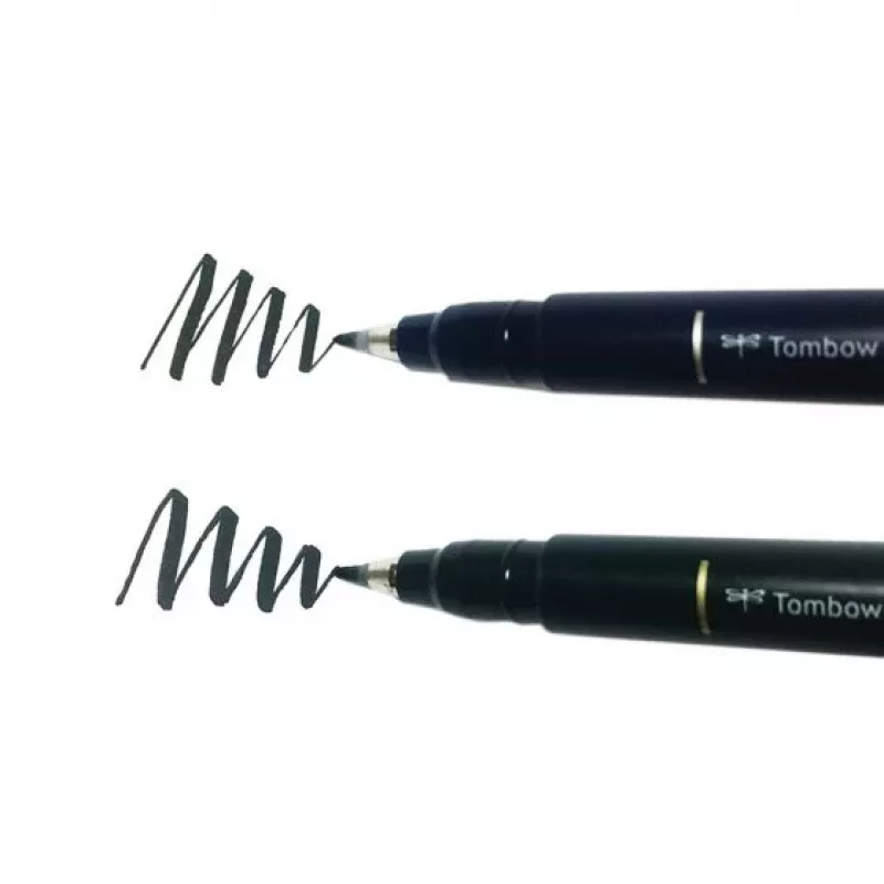 Tombow WS-BHS-2P set Dual Brush Pen - nero - 2 pezzi - confezione blister