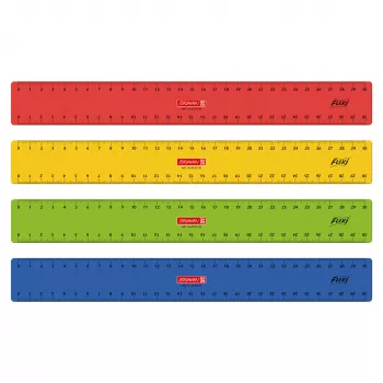 BRUNNEN righello 30,0 cm rosso giallo verde o blu