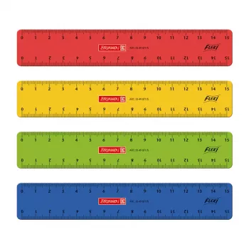 BRUNNEN righello 15,0 cm scelta colore rosso giallo verde blu