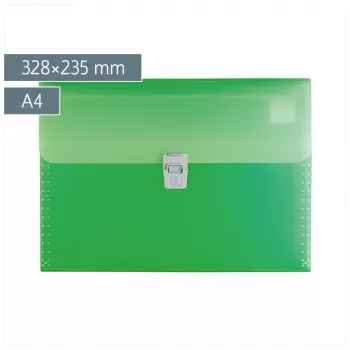 Cartella organizzatrice BRUNNEN FACT! 10 sezioni verde A4