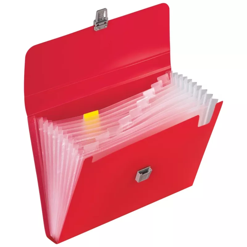 BRUNNEN FACT!pp Cartella organizzatrice 10 scomparti rossa A4 polipropilene