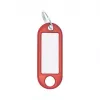 WEDO Anello portachiavi con etichetta, diametro: 18 mm, plastica rossa, con inserto bianco scrivibile sostituibile (262 101802)