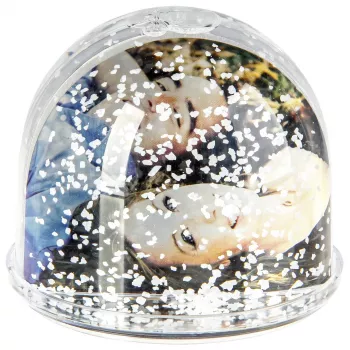 WALTHER Palla portafoto Glitter Snow 6,9x6,3 cm GK080W