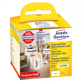 Avery Zweckform Etichette in rotolo - adesivo permanente - bianche - 57 x 32 mm - 400 etichette (1 rotolo da 400)