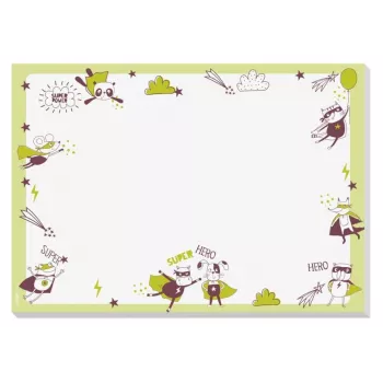 SIGEL Little Heroes sottomano da scrivania verde chiaro carta 30 fogli A3