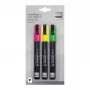 SIGEL Liquid Chalk Marker set pennarelli a gesso a base d'acqua cancellabili rosa verde giallo confezione da 3