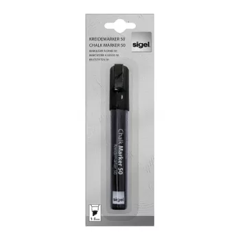 SIGEL Kreidemarker 50 pennarello a gesso punta a scalpello 1-5 mm nero 1 pezzo