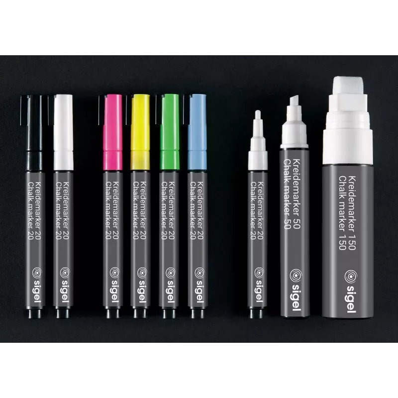 SIGEL Chalk Marker 20 punta tonda bianco