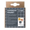 SIGEL BA724 magneti in neodimio a cubo 11 mm rame oro grigio lucido confezione da 3
